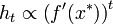 h_t \propto \big( f'(x^*) \big)^t