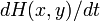 d H(x,y)/dt